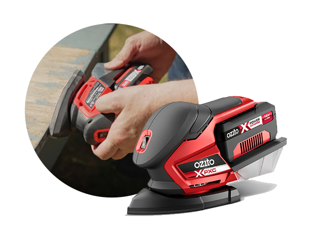 Ozito cordless detail sander sale