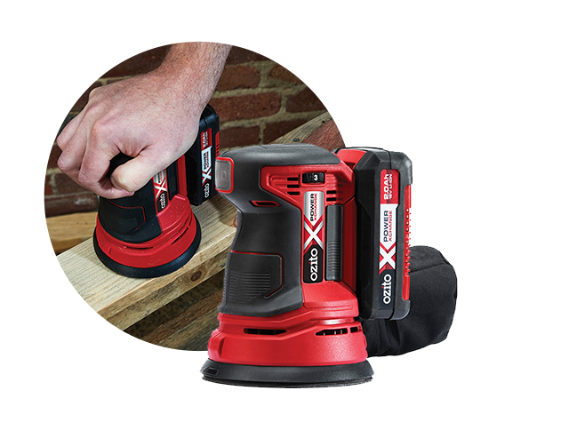 A battery-operated sander