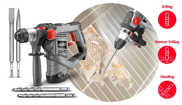 Ozito 710w hammer online drill