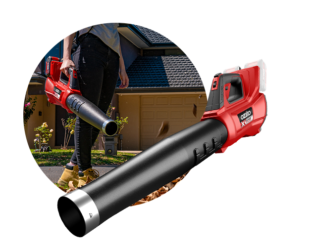 Ozito battery leaf online blower